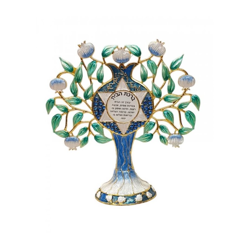 Gleaming Free Standing Enamel Pomegranate Tree ... | Table Decorations