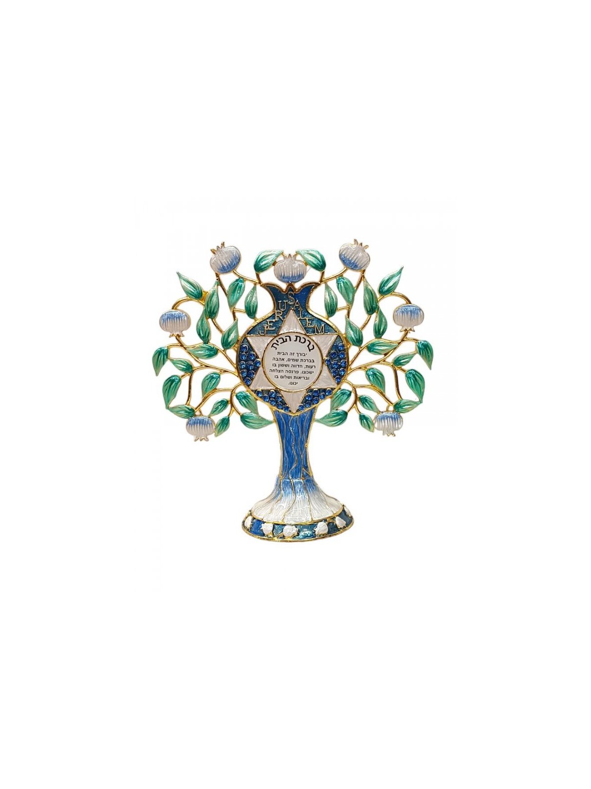 Gleaming Free Standing Enamel Pomegranate Tree ... | Table Decorations