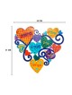 Yair Emanuel Hand Painted Hearts Wall Ha... | Wall Hangings by Emanuel