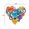 Yair Emanuel Hand Painted Hearts Wall Ha... | Wall Hangings by Emanuel