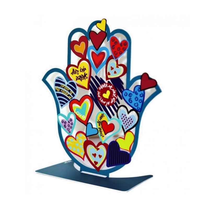 Dorit Judaica Free Standing Hamsa Sculpture Hearts an... | Metal Hamsa