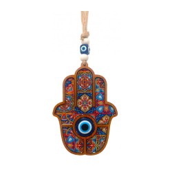 Wooden Hamsa Wall Hanging with Protection from Evil... | Wall Hangings