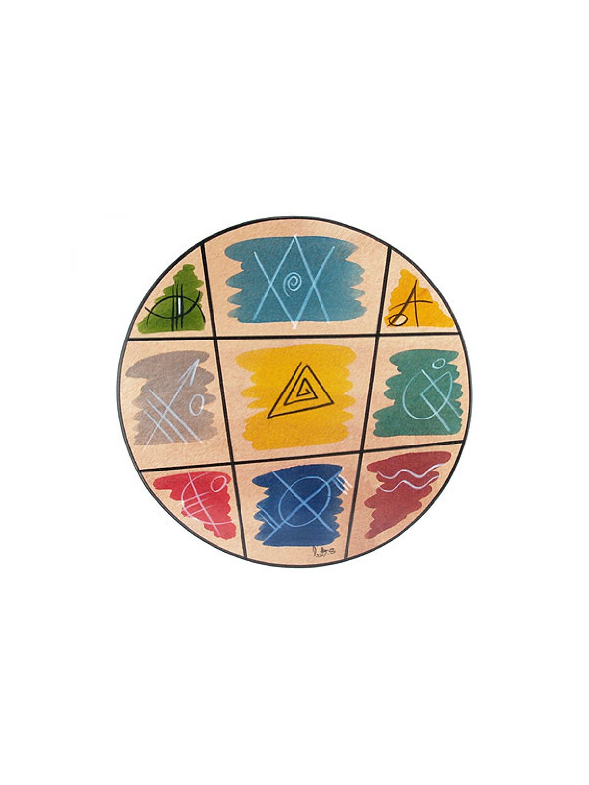 Round Placemat Domino by Kakadu Art | Table Decorations