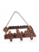 Wall Key Hanger with Chain Jerusalem Landscape Copper Color | Clocks