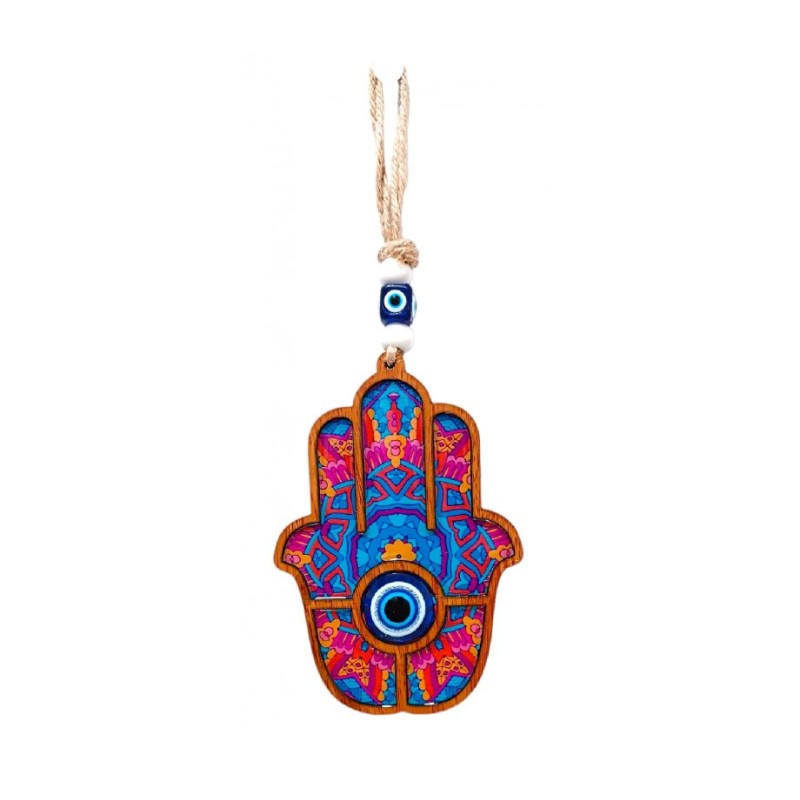 Wooden Hamsa Wall Hanging with Protection from Evil... | Wall Hangings