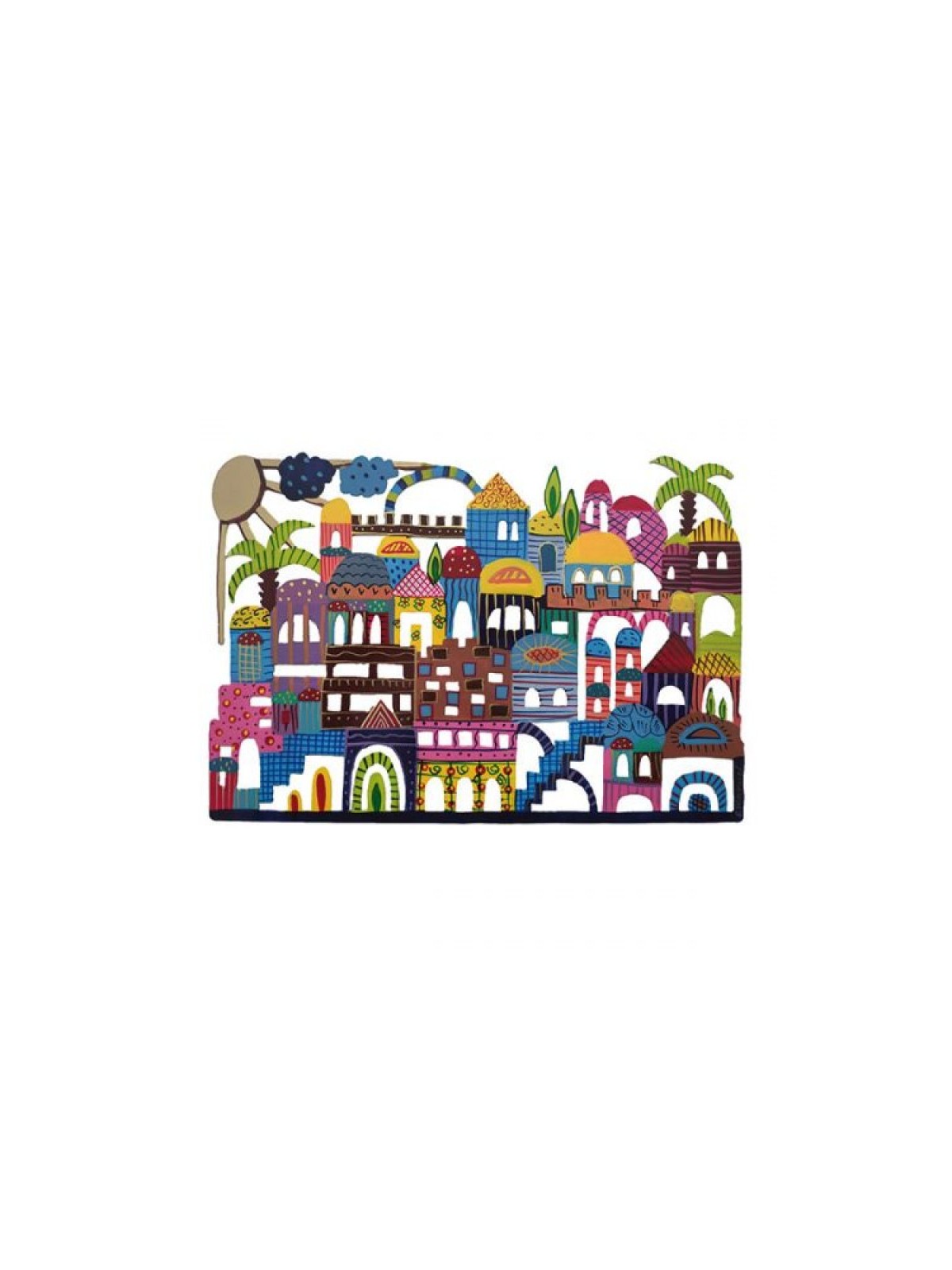 Yair Emanuel Hand Painted Metal Wall Han... | Wall Hangings by Emanuel