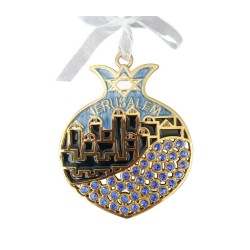 Jerusalem in Blue Pomegranate Wall Hanging | Wall Hangings