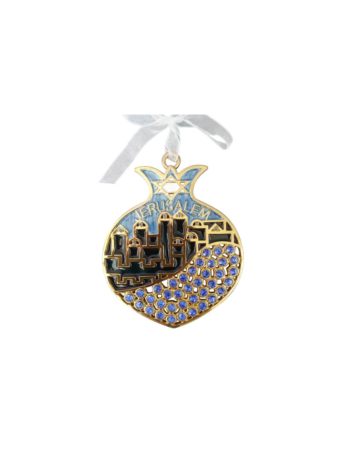 Jerusalem in Blue Pomegranate Wall Hanging | Wall Hangings