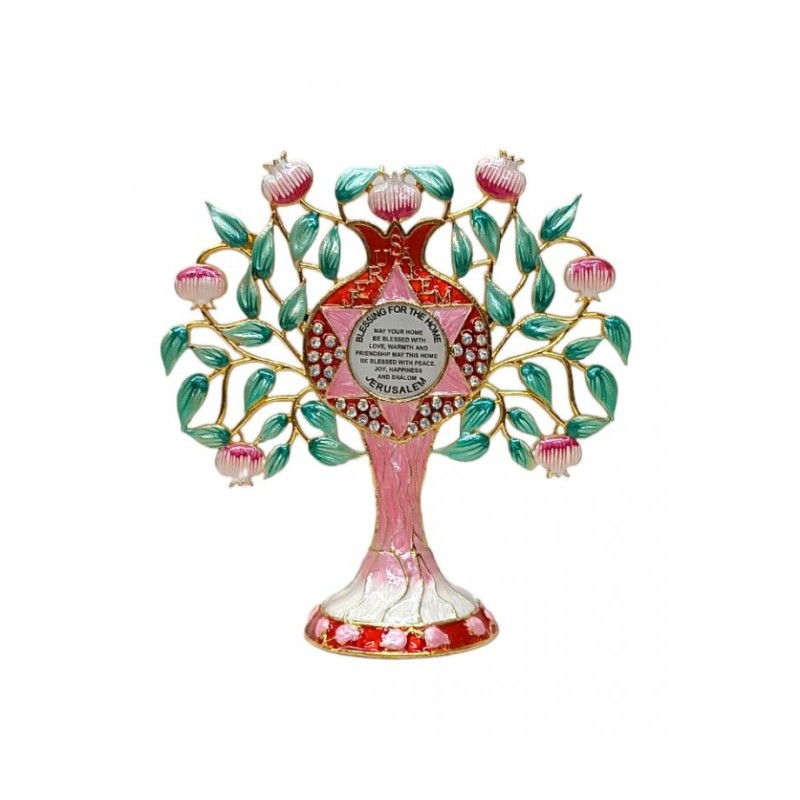 Gleaming Free Standing Enamel Pomegranate Tree ... | Table Decorations
