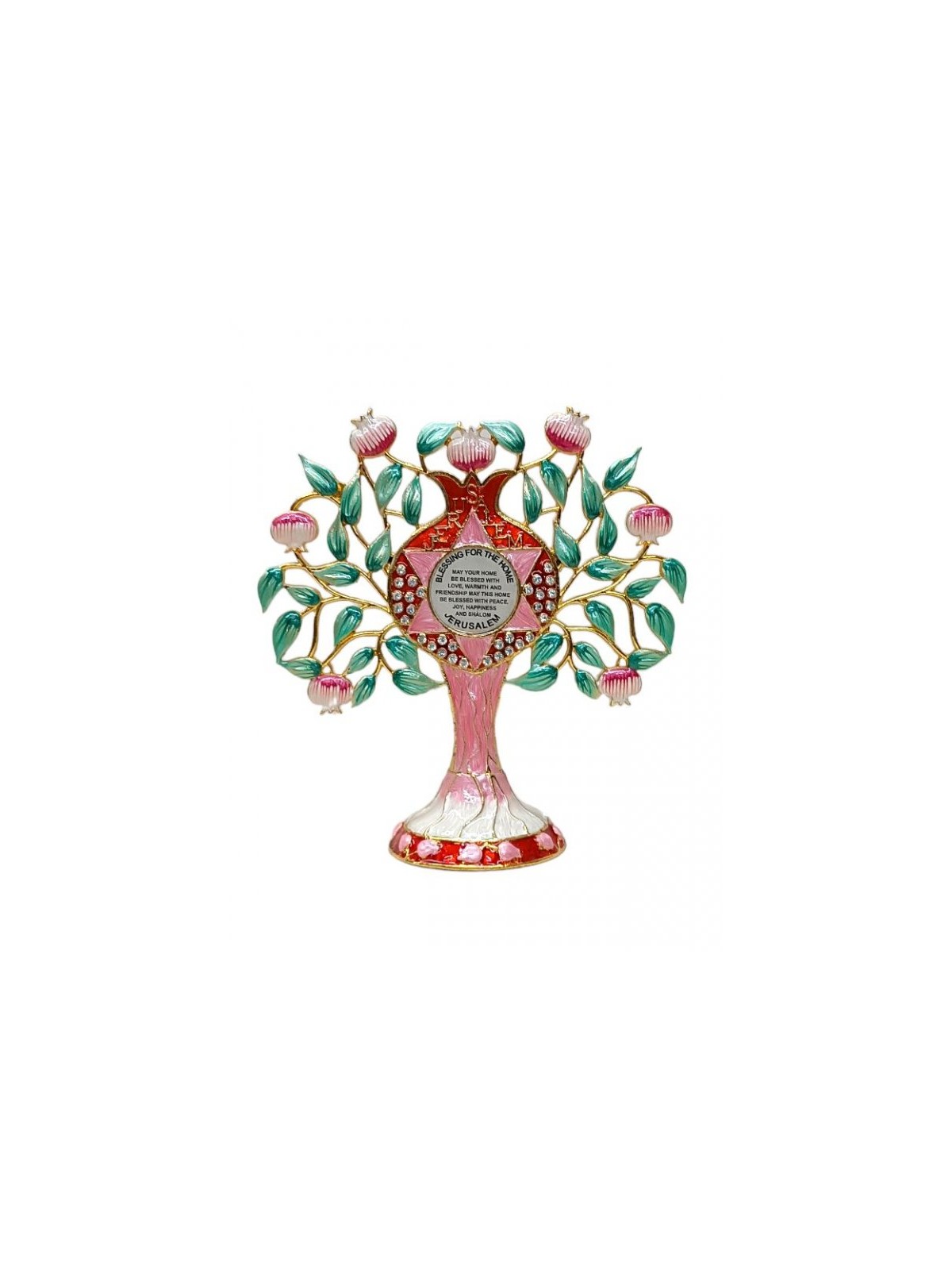 Gleaming Free Standing Enamel Pomegranate Tree ... | Table Decorations