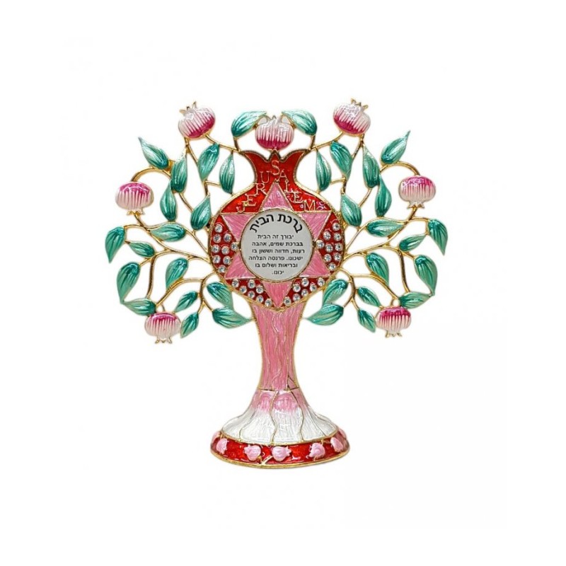 Gleaming Free Standing Enamel Pomegranate Tree ... | Table Decorations