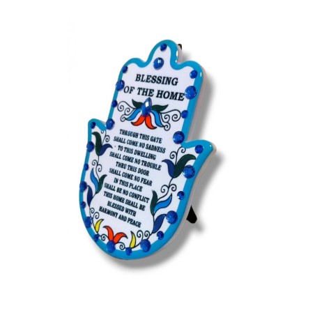 Hamsa English Home Blessing Plaque for Wall or Tab... | Misc Blessings