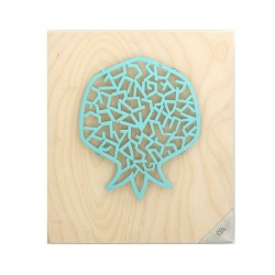 Shraga Landesman Wood Steel Turquoise Wall Hang... | House Decorations
