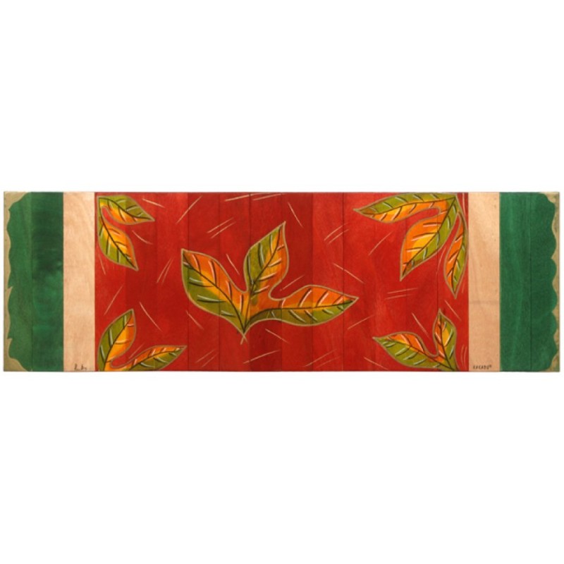 Table Runner Red Leaves by Kakadu Art | Table Decorations
