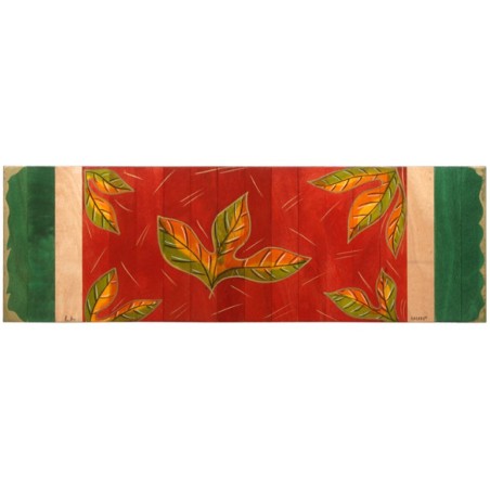 Table Runner Red Leaves by Kakadu Art | Table Decorations