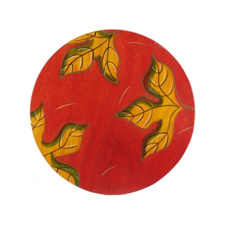 Round Placemat Red Leaves by Kakadu Art | Table Decorations