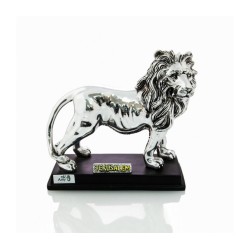 Silver Plated Lion of Judah with Gold Accents on Wood B... | Figurines