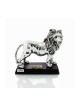 Silver Plated Lion of Judah with Gold Accents on Wood B... | Figurines