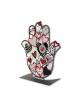 Dorit Judaica Free Standing Hamsa Sculpture Red White... | Metal Hamsa