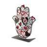 Dorit Judaica Free Standing Hamsa Sculpture Red White... | Metal Hamsa