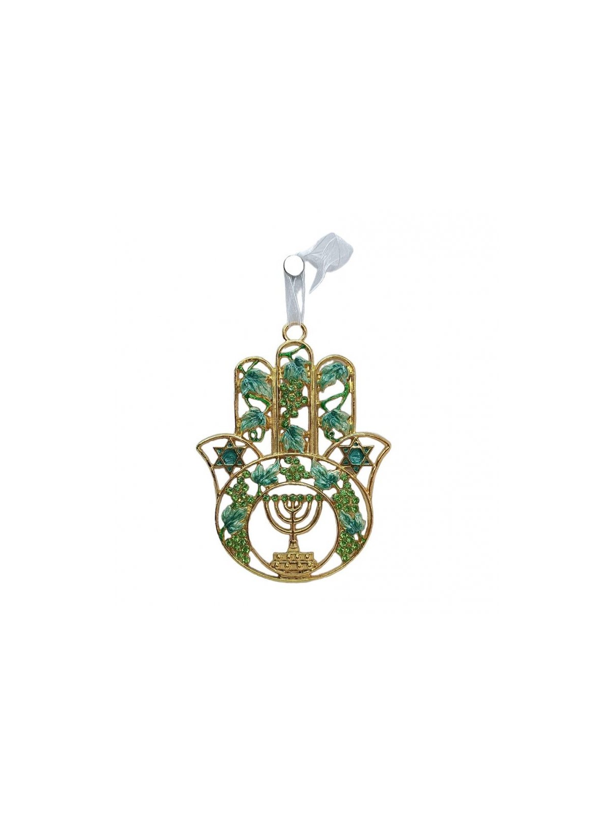 Gleaming Hamsa Wall Hanging Menorah Star of David a... | Wall Hangings