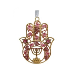 Gleaming Hamsa Wall Hanging Menorah Star of David a... | Wall Hangings