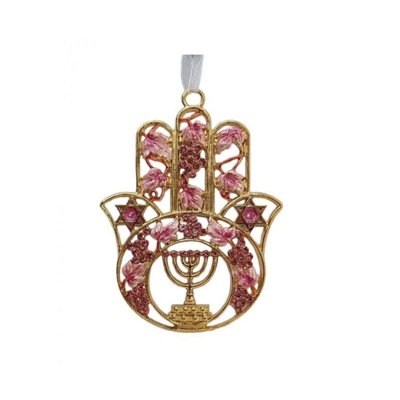 Gleaming Hamsa Wall Hanging Menorah Star of David a... | Wall Hangings