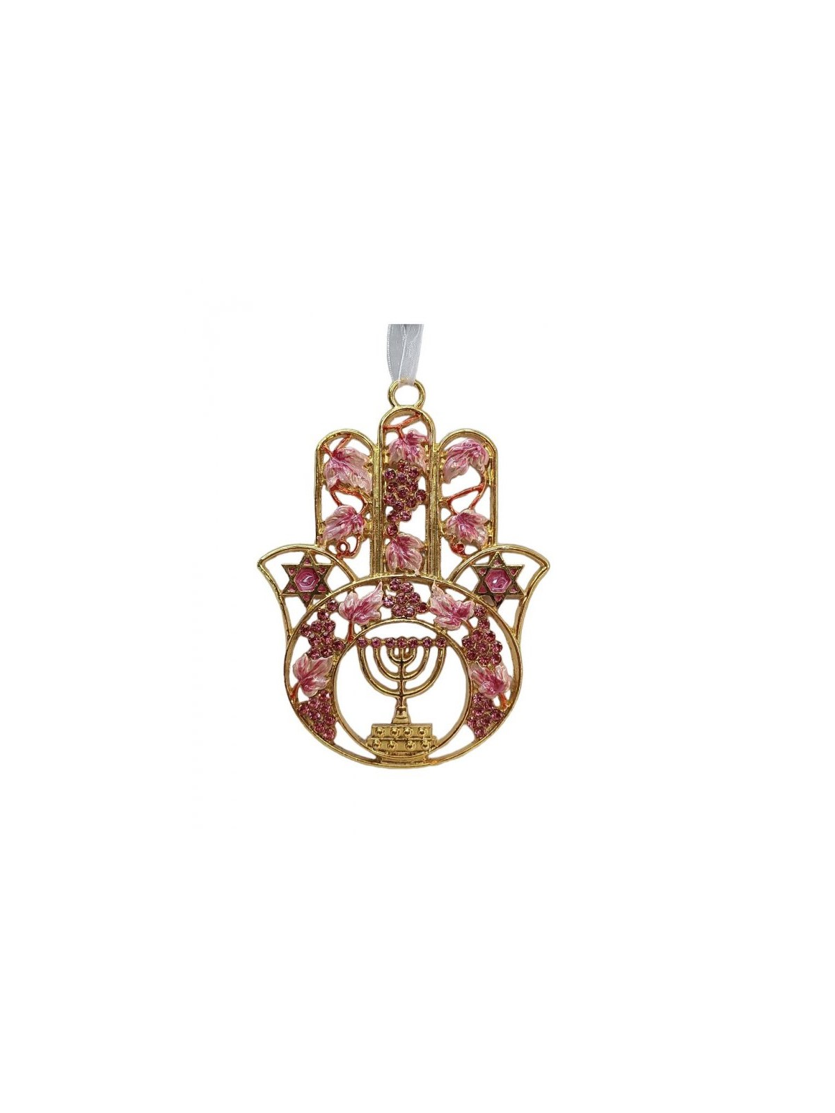 Gleaming Hamsa Wall Hanging Menorah Star of David a... | Wall Hangings