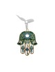 Gleaming Hamsa Wall Hanging Fish Key Dove Star of Dav... | Metal Hamsa