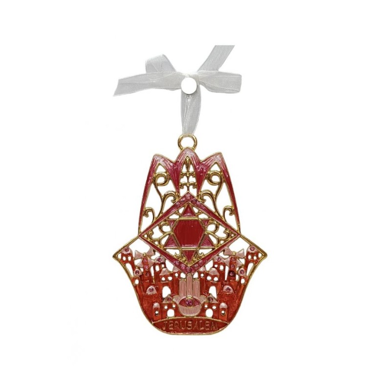 Gleaming Hamsa Wall Hanging Jerusalem Images Star of ... | Metal Hamsa