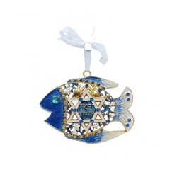 Gleaming Wall Fish Plaque Priestly Blessing Star of... | Wall Hangings