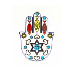 Ceramic Wall Hamsa with Oriental Chai Design | Table Decorations