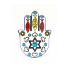 Ceramic Wall Hamsa with Oriental Chai Design | Table Decorations