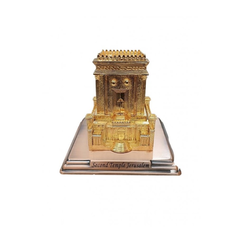 Gold Raised Sculpture of Second Temple with Hidden Seve... | Figurines