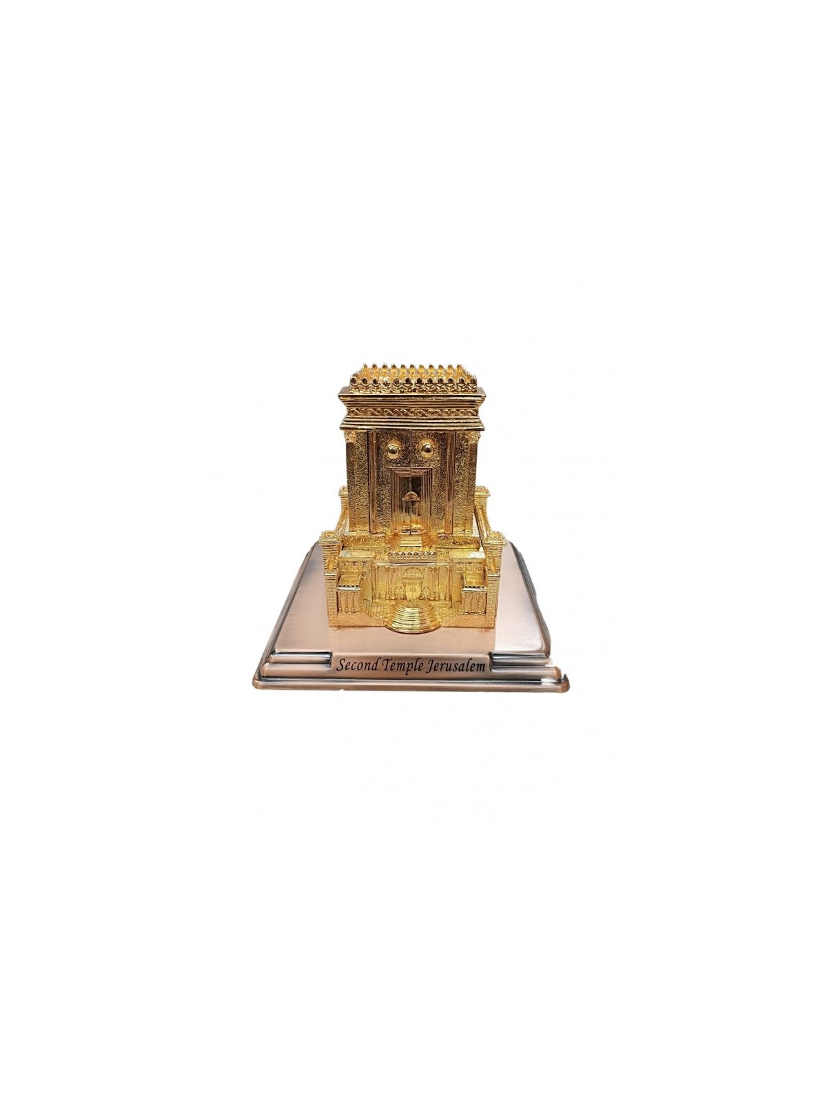 Gold Raised Sculpture of Second Temple with Hidden Seve... | Figurines