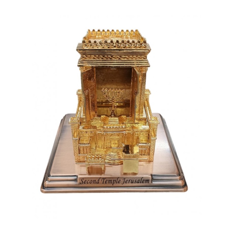 Gold Raised Sculpture of Second Temple with Hidden Seve... | Figurines