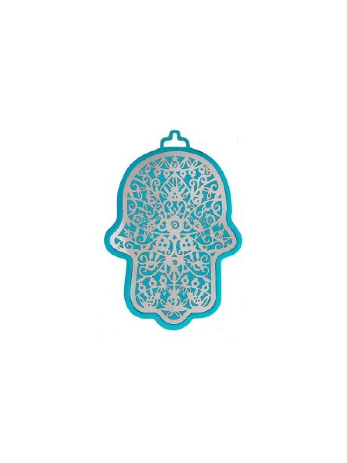 Yair Emanuel Wall Hamsa Overlay of Cutout Pomeg... | Hamsas by Emanuel