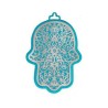 Yair Emanuel Wall Hamsa Overlay of Cutout Pomeg... | Hamsas by Emanuel