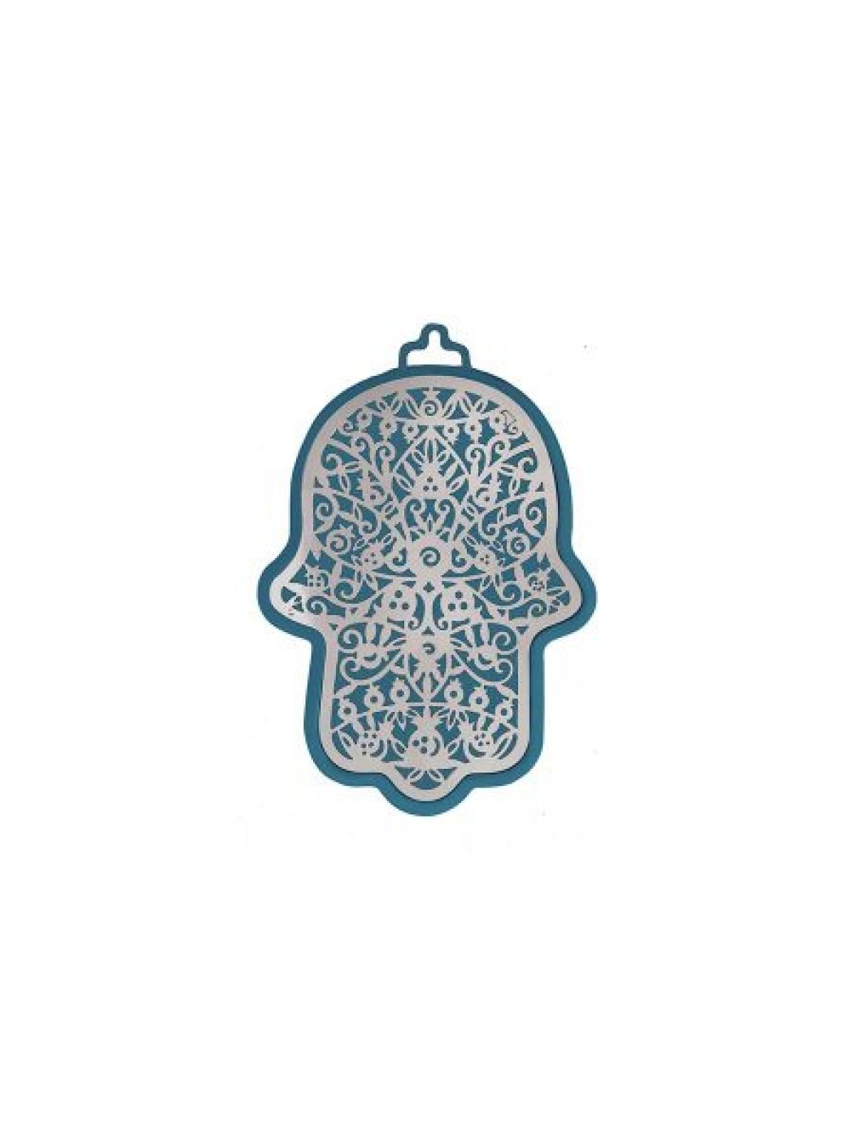 Yair Emanuel Wall Hamsa Overlay of Cutout Pomeg... | Hamsas by Emanuel