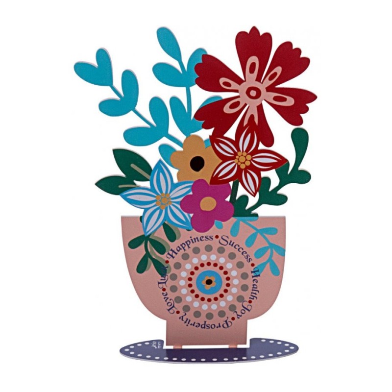Dorit Judaica Free Standing Colorful Flowerpot ... | Table Decorations