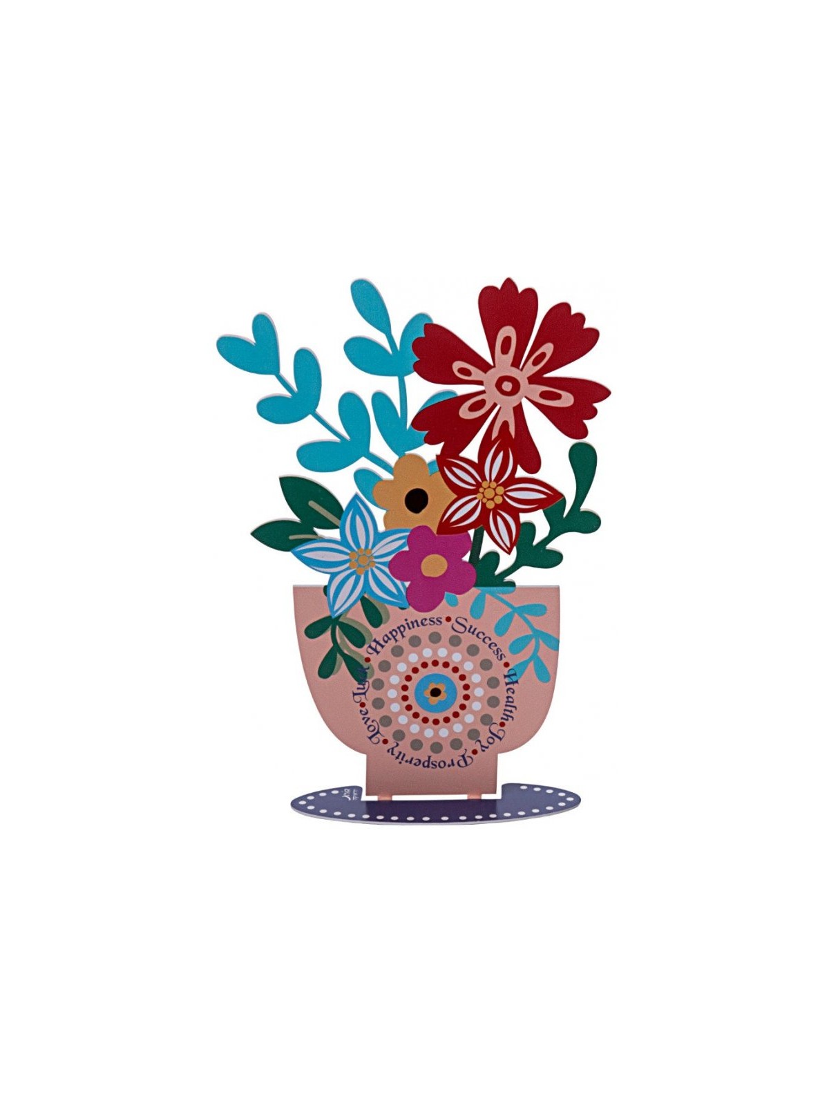 Dorit Judaica Free Standing Colorful Flowerpot ... | Table Decorations