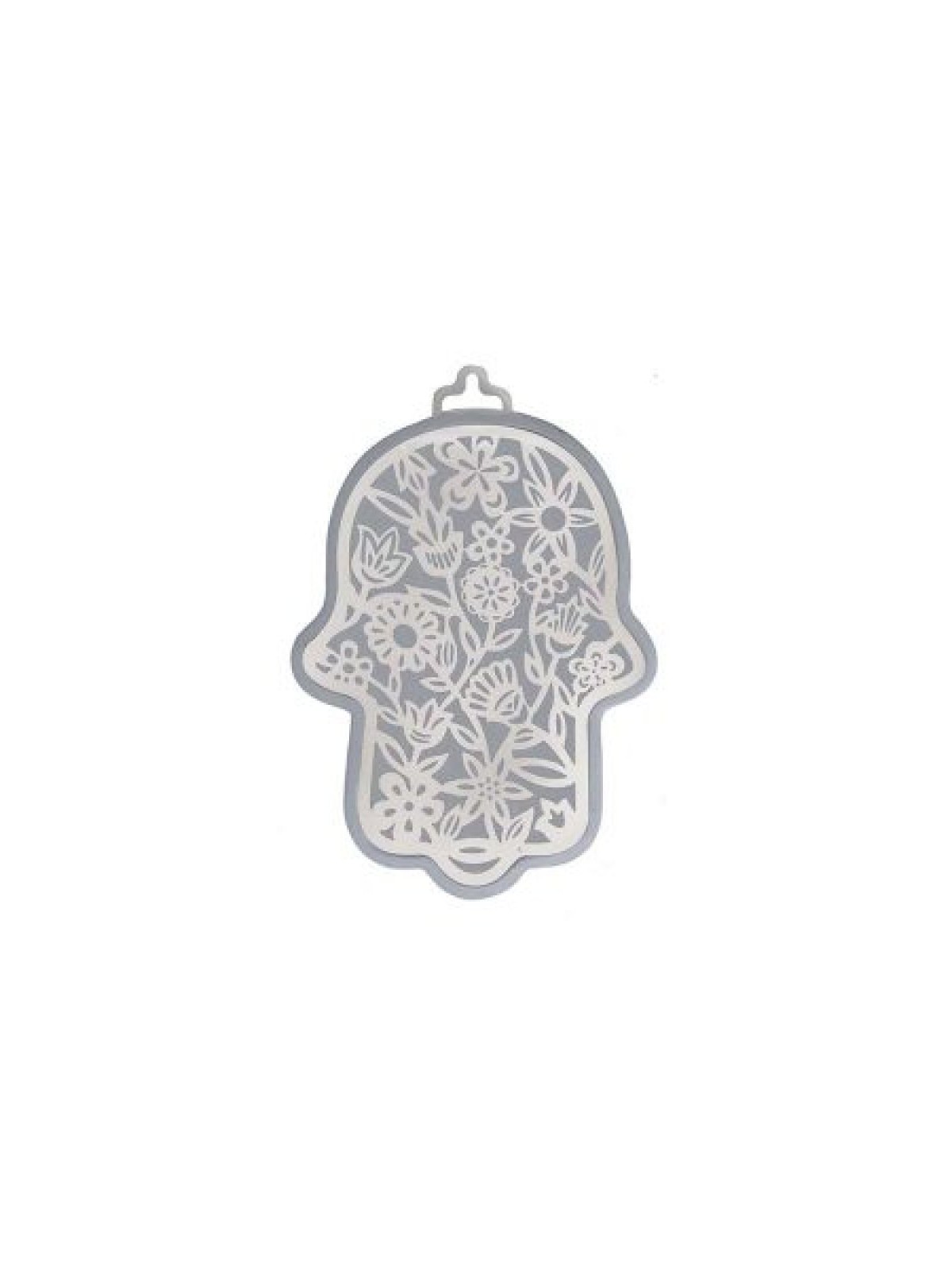 Yair Emanuel Wall Hamsa Overlay of Cutout Flora... | Hamsas by Emanuel