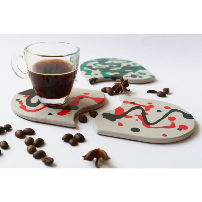 Graciela Noemi Handcrafted Pair of Coasters Col... | Table Decorations