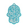 Yair Emanuel Wall Hamsa Overlay of Cutout Flora... | Hamsas by Emanuel