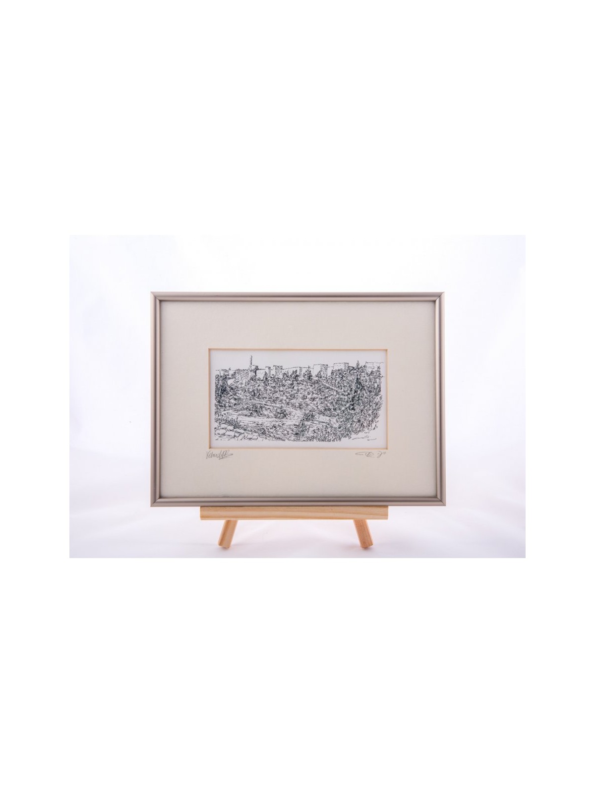 YehuditsArt Sketch Print of Mount Zion Je... | Jewish Gift from Israel