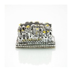 Silver Plated with Gold Accents Business Card H... | Table Decorations