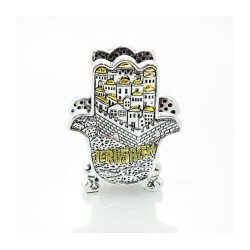 Business Card Holder Silver Plated with Gold Ac... | Table Decorations