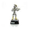 Silver Plated Figurine with Gold Accents on Wood Base C... | Figurines