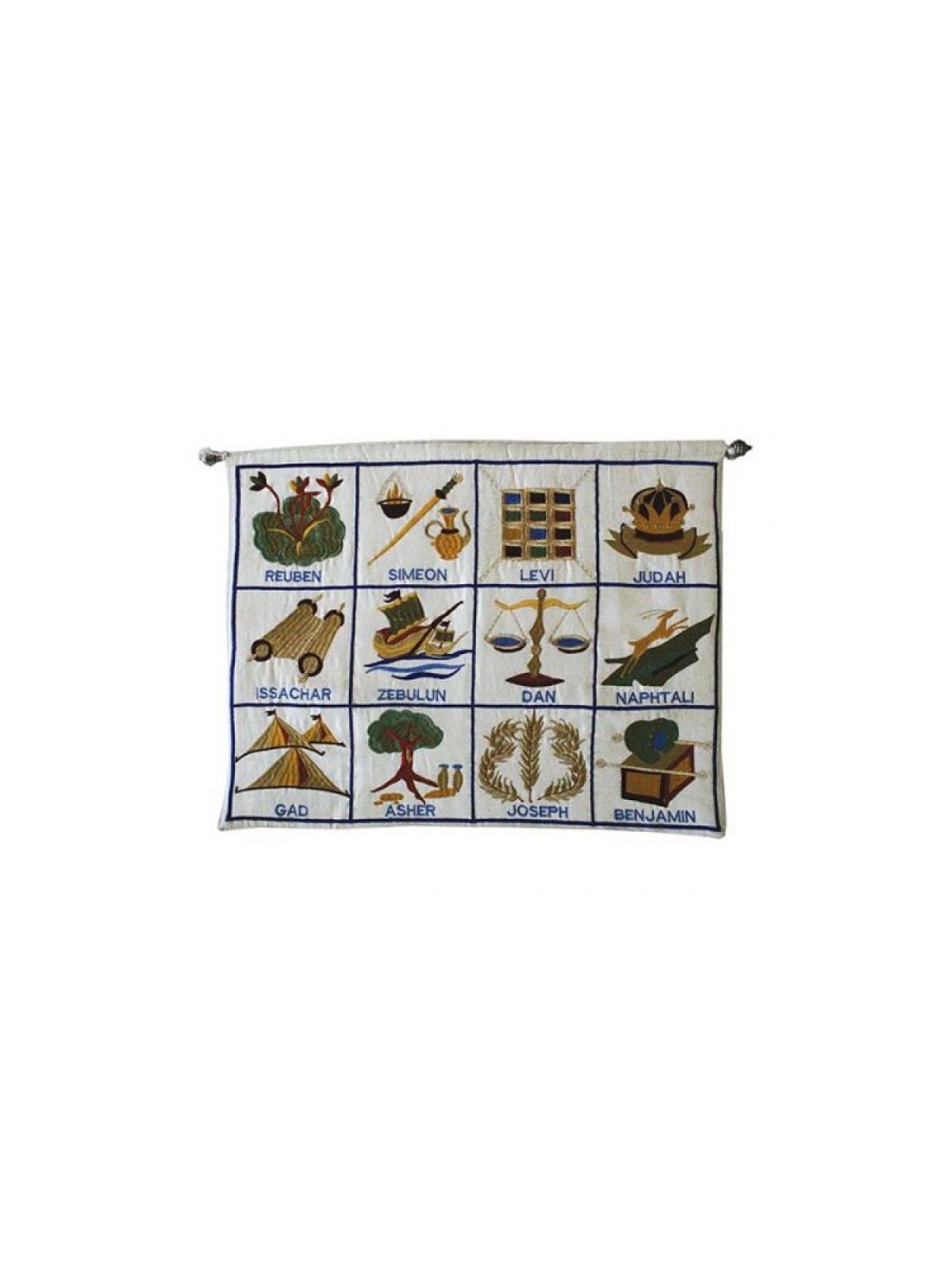 Yair Emanuel Embroidered Wall Hanging of... | Wall Hangings by Emanuel