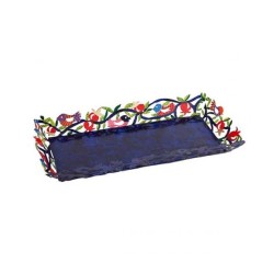 Yair Emanuel Hand Painted Serving Tray %96 Pome... | Table Decorations